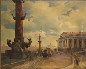 View Of St. Petersburg by Vassili Vassilievich Belyashin