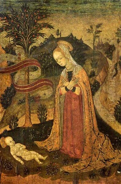 The Madonna Adoring The Child In A Hilly Landscape - view 1
