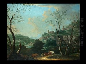 Tiefe Landschaft Mit Hirten by Georg Christoph Gottlieb von Bemmel the Elder
