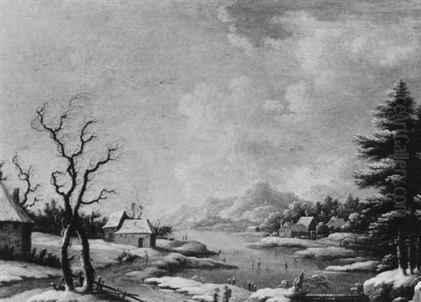 Winterliche Flusslandschaft - view 1