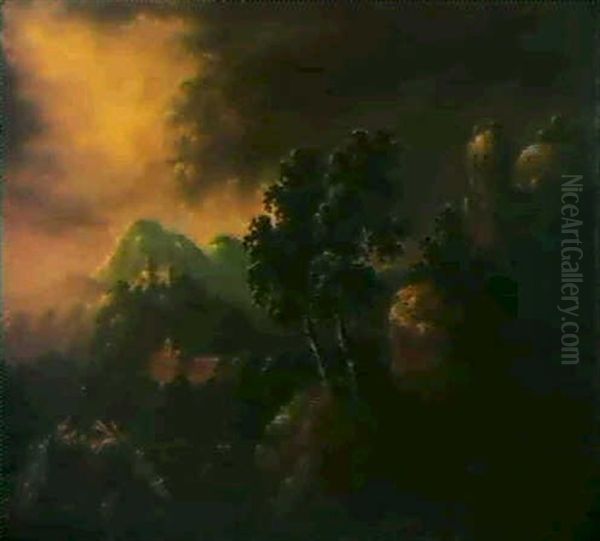 Gewitterstimmung In Einer Gebirgslandschaft. - view 1