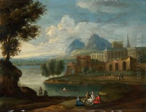 Rast Am Fluss by Johann Georg Von Bemmel