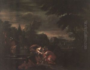Rebecca Am Brunnen by Johann Georg Von Bemmel
