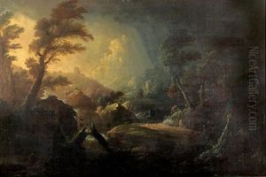 Landschaft Bei Aufziehendem Gewitter by Peter Von Bemmel