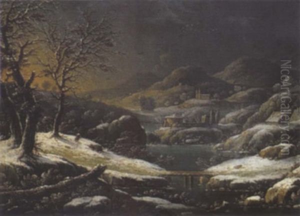 Gebirgige Winterlandschaft - view 1