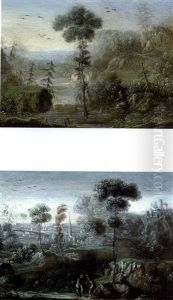 Fluslandschaft Mit Angler