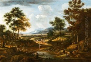 Weite Sudliche Landschaft Mit Osmanischen Reitern