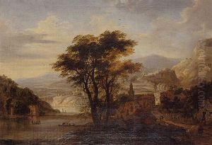 Paysage Anime Au Bord D'un Fleuve