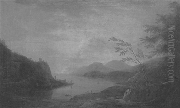 Bucht Am Abend Mit Heimkehrenden Fischerbooten - view 1