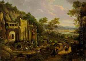 Sudlandische Architekturlandschaft An Einem See