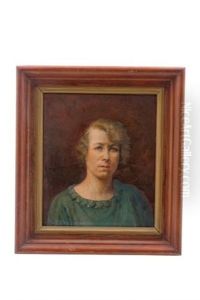 Retrato De Dama Con Vestido Verde by Emile Benard