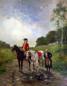 La Chute Du Cavalier by Louis Emile Benassit