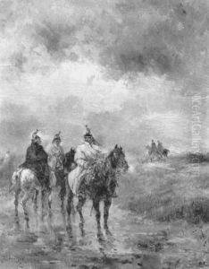 Prussian Cavalrymen by Louis Emile Benassit