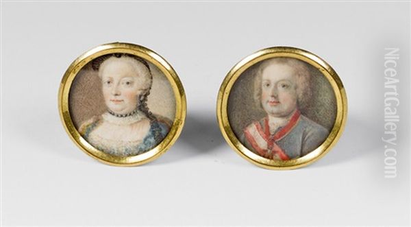 Pair Of Miniatures: Maria Theresia And Franz Stephan Of Lothringen - view 1