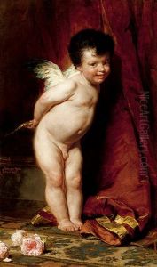Naughty Amor by Gyula Benczur