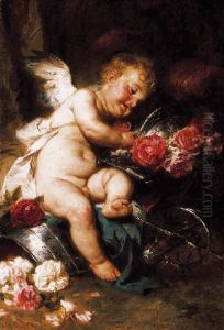 Amor Rozsakkal - A Gyoztes Amor (amor With Roses - The Winning Amor) by Gyula Benczur