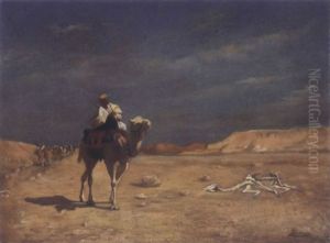 Conducteur De Caravane Jouant De La Flute by Rudolf Christian Eugen Bendemann