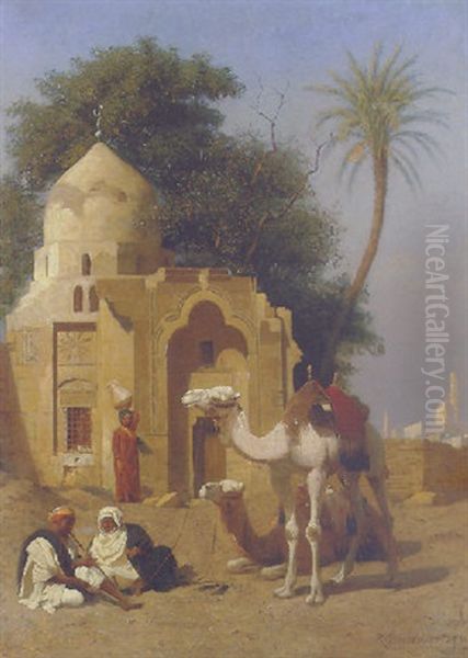 A Rest Outside The Mosque - view 1