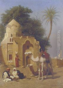 A Rest Outside The Mosque