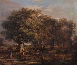 Cattle By A River by Siegfried Detlev Bendixen