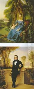 Bildnis Einer Dame Mit Kind by Siegfried Detlev Bendixen