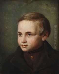 A Portrait Of The Artists Younger Brother by Wilhelm Ferdinand Bendz