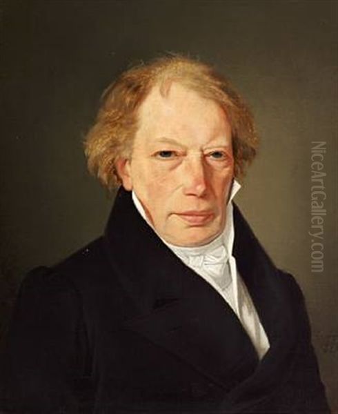 A Pair Of Portraits. Jens Von Benzon (1767-1839), Chamberlain, Judge, Prefect, And His Wife Antoinette Margrethe Von Benzon, Nee Gersdorff (1773-1834) (pair) - view 1