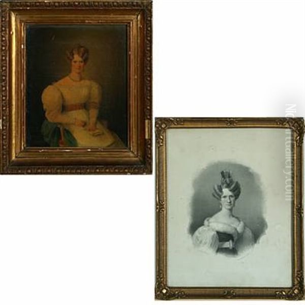 Portrait Of Marie Raffenberg (+ Lithograph Of Same; 2 Works) - view 1