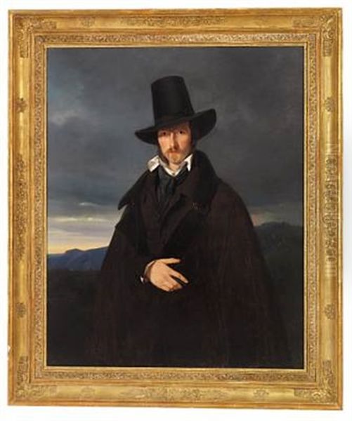 The Artist's Friend, Painter Wilhelm Kaulbach In A Bavarian Landscape - view 1
