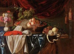 A Still Life With A Lobster by Andries Benedetti
