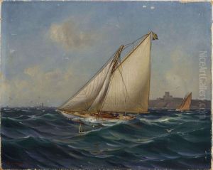 Segelbat Till Havs by Arvid Ahlberg