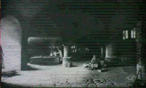 An Interior Genre Scene by Alois Josef Benedicter