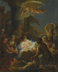 The Adoration Of The Shepherds by Marco Benefial