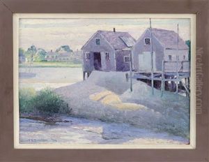 Fishing Shacks, Likely Wellfleet, Massachusetts by Gerrit Beneker