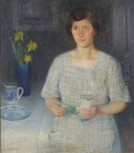 Mrs. Beneker Counting Money by Gerrit Beneker