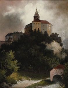 Blick Auf Die Riegersburg by Josef Ferdinand Benesch