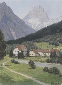 15 Verschiedene Osterreichische Landschaftsansichten, U. A. Bauernhaus Im Kaisergebirge/tirol, Hinterstoder, Gesause, Drei Turme Montafon/gauertal, Etc. (15 Works)