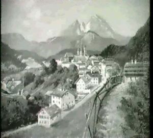 Blick Auf Berchtesgaden, Im Hintergrund Der Watzmann by Josef Ferdinand Benesch