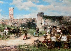 Leccion De Esgrima Y Galanteo by Jose Benlliure Y Gil