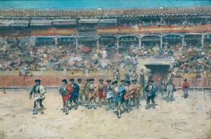 Scene De Corrida by Jose Benlliure Y Gil