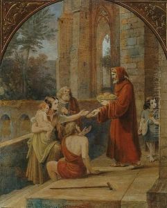 Feeding The Needy by August Wilhelm J. Ahlborn