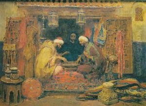 Jugadores Arabes by Jose Benlliure Y Gil