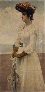 Retrato De Leopoldina Tuero O'donnell by Juan Antonio Benlliure y Gil