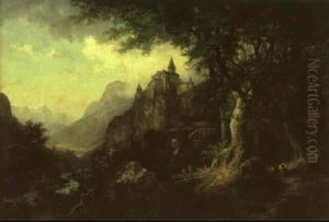 Blick Auf Die Trostburg In Tirol by Hermann Bennekenstein