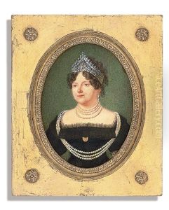 The Dowager Empress Maria Feodorovna Wearing A Diamond-encrusted Tiara