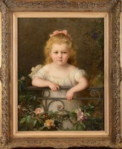 Fillette Au Balcon, Portrait De Genevieve Favre, 29 8bre 1891