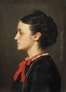 Frauenportrait Im Profil