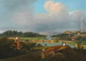 Stockholm's Royal Palace And Surroundings With Svea Royal Life Guard Led By Count Aminoff On A White Horse