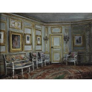 A Room Interior At Fontainebleau by Frank Moss Bennett