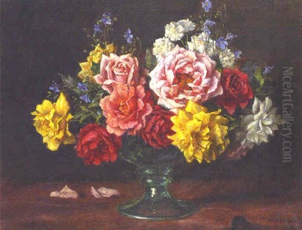 A Still Life Of Roses In A Vase - view 1